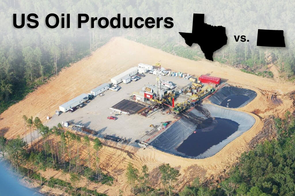 texas vs north dakota for oil production